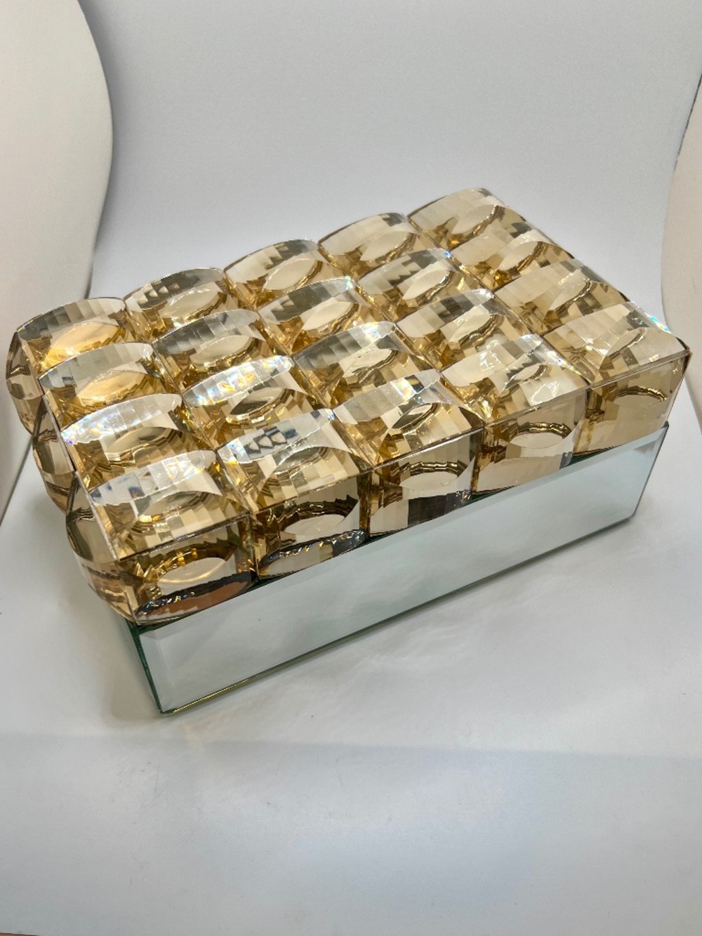 Bebe Mirrored Two Tone Jewelry Box